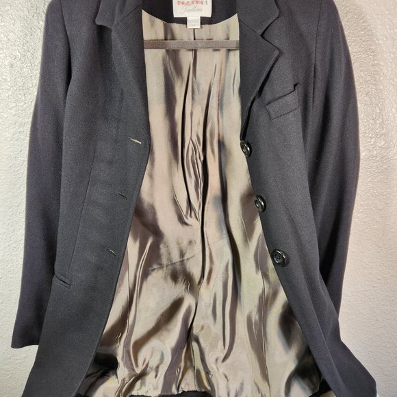 Compagnie Internationale Express Womens Black Jacket & Skirt Petite 7/8 WoolBlnd - Picture 4 of 15